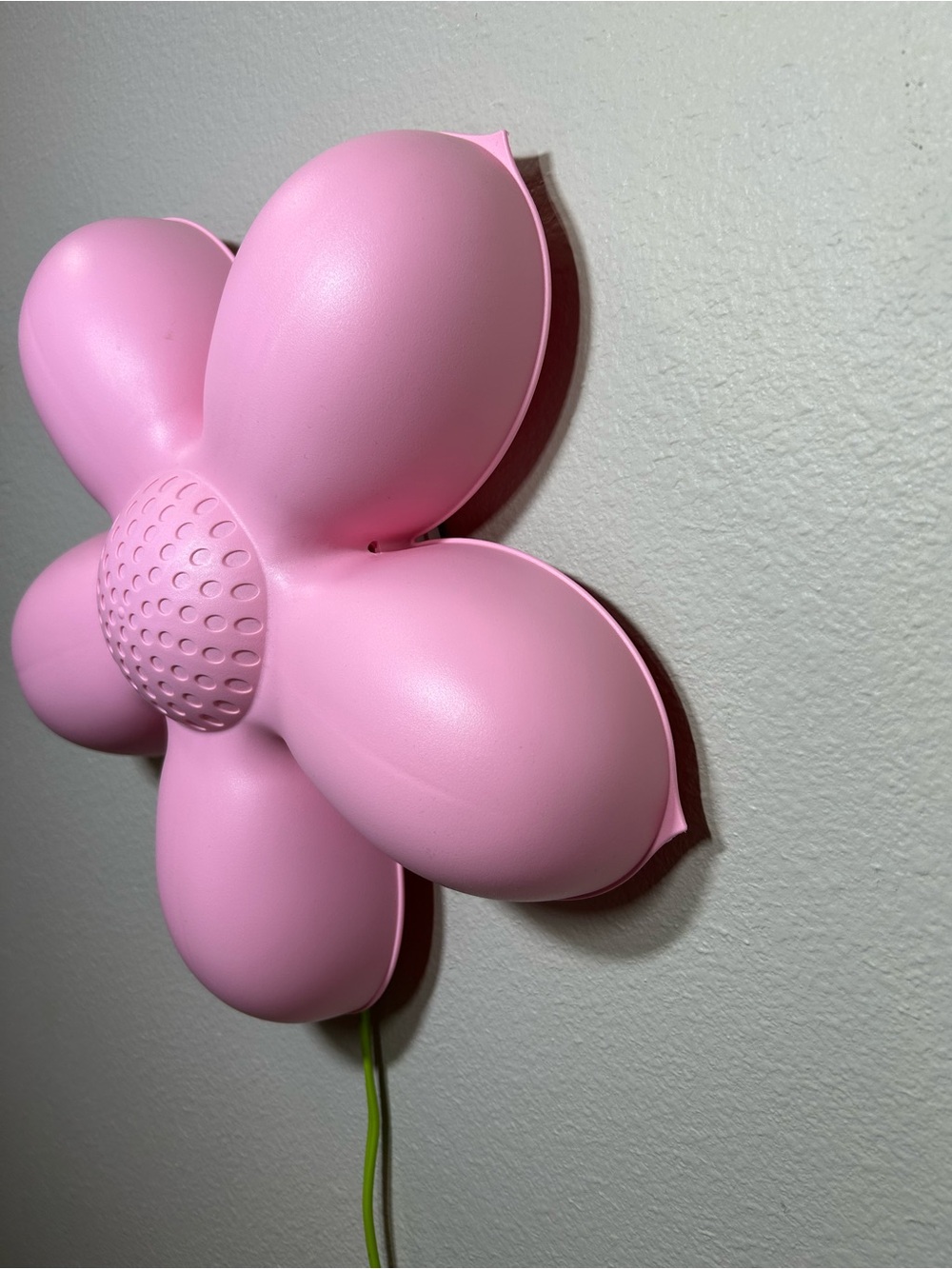 Vintage IKEA Smila Blomma Pink Green Five Petals Wall Lamp Girls Room / Nursery - Picture 6 of 10
